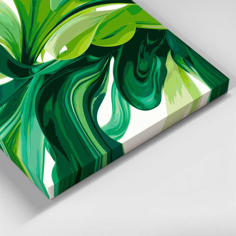 «Lyrical Abstraction 33», art mural sur toile verte, H 8 po x l 10 po