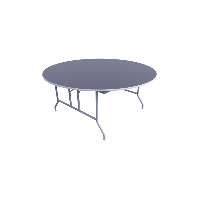 Table pliante - Contreplaqué - Rond, H 29 po x l 66 po x P 66 po