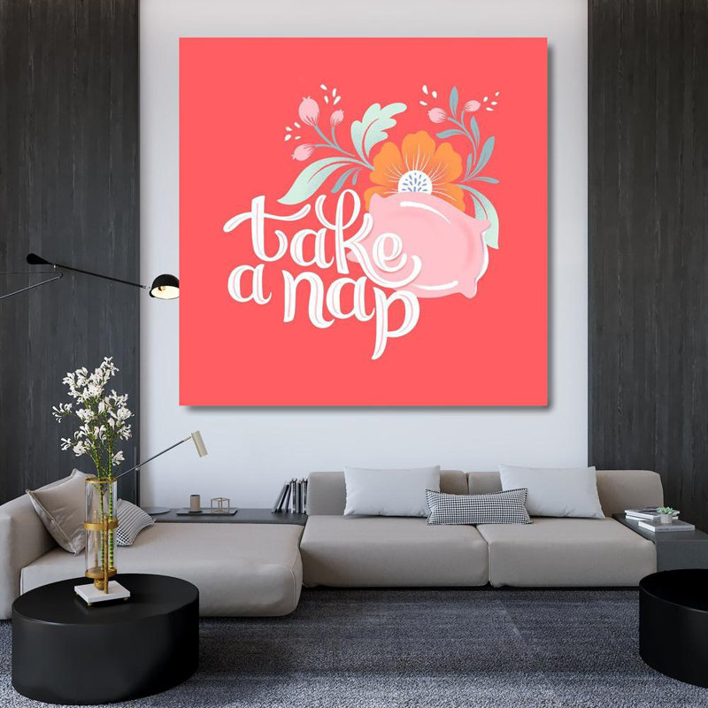 Red Barrel Studio Graham, Gia Gallery Wrapped Canvas Art Titled: Take a Nap I