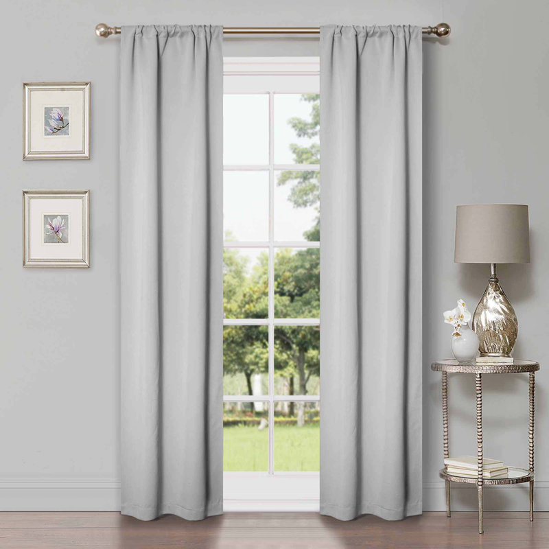 Paire de rideaux obscurcissant avec œillets Millendon, Guimauve, L 26 po x L 84 po