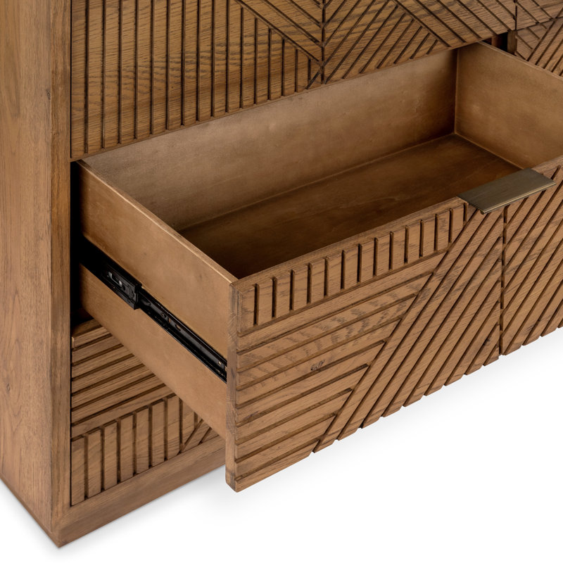 Santa Clara 6-drawer Wood Dresser, Brown