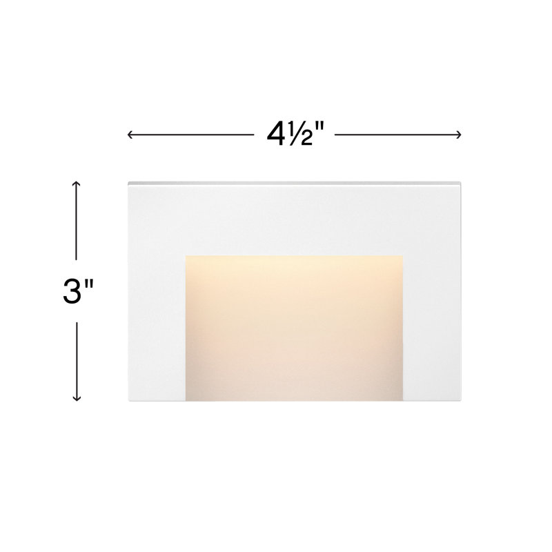 Taper Horizontal Low Voltage Integrated LED Deck Light, 3" H x 4.5" W x 1.25" D, Satin White