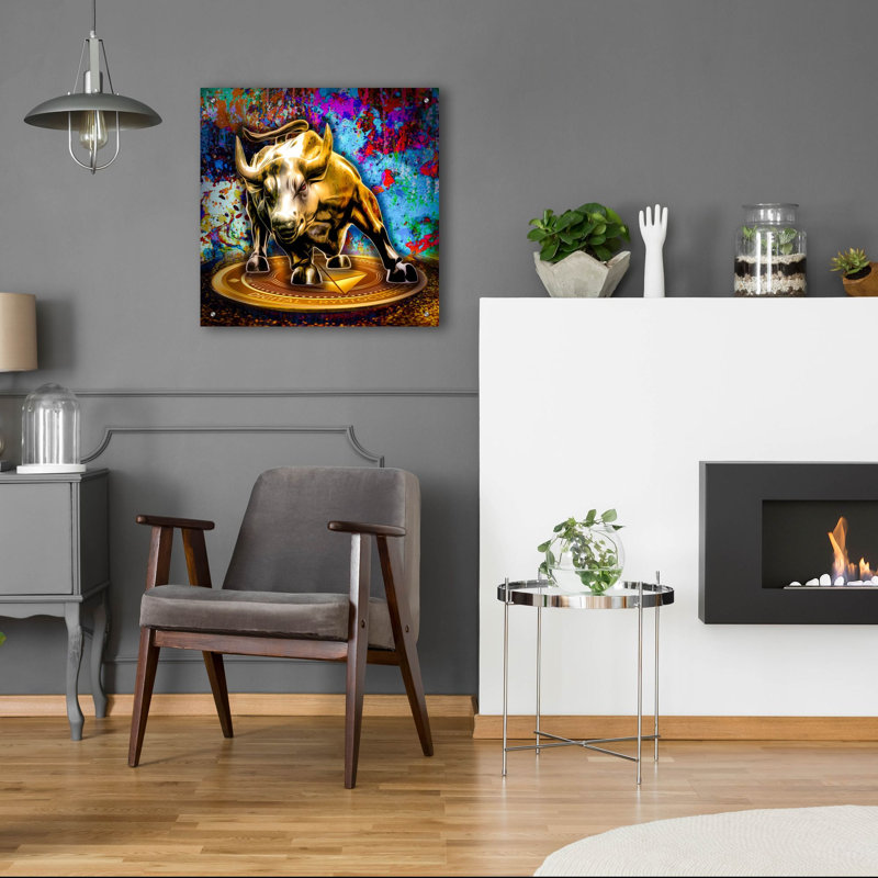 «Ethereum Bull Market» par Epic Portfolio, art mural en verre acrylique, H 24 po x l 24 po x P 0,2 po