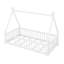 Lit simple en bois en forme de tente avec garde-corps-416216184