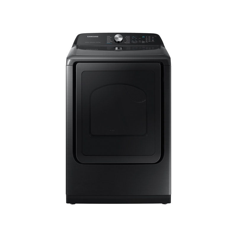 Samsung 7.4 cu. ft. Smart Dryer with Steam Sanitize+, Brushed Black, Gas