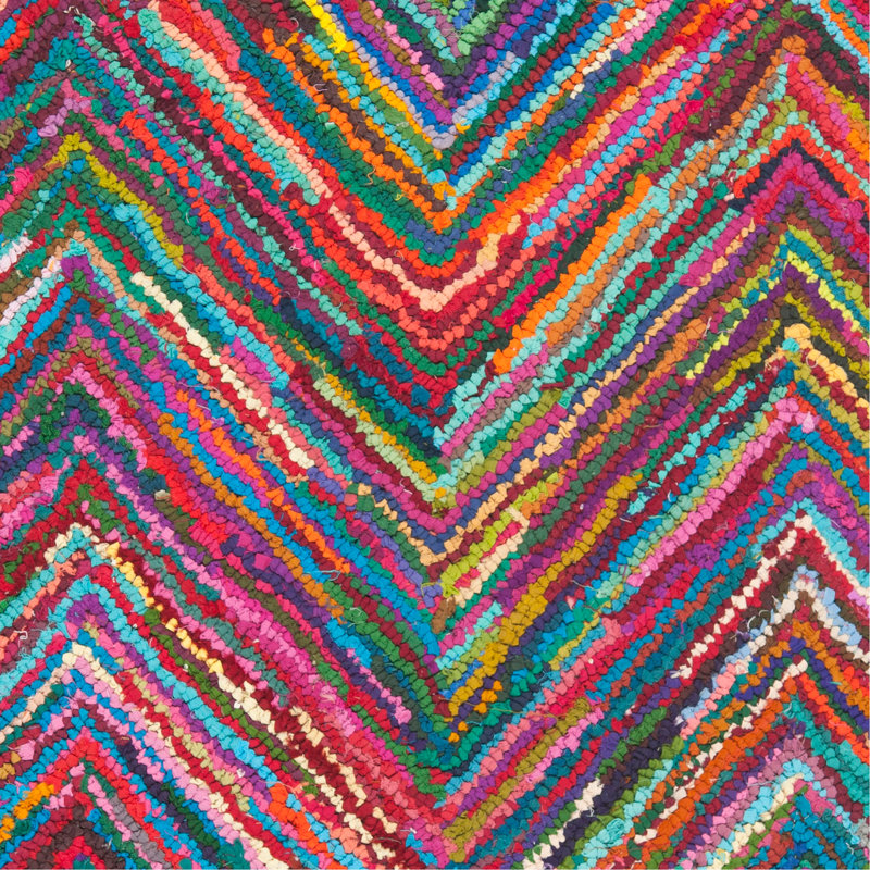 Barnes Hand Tufted Multi-Colored Area Rug, Rectangle 3' x 5'