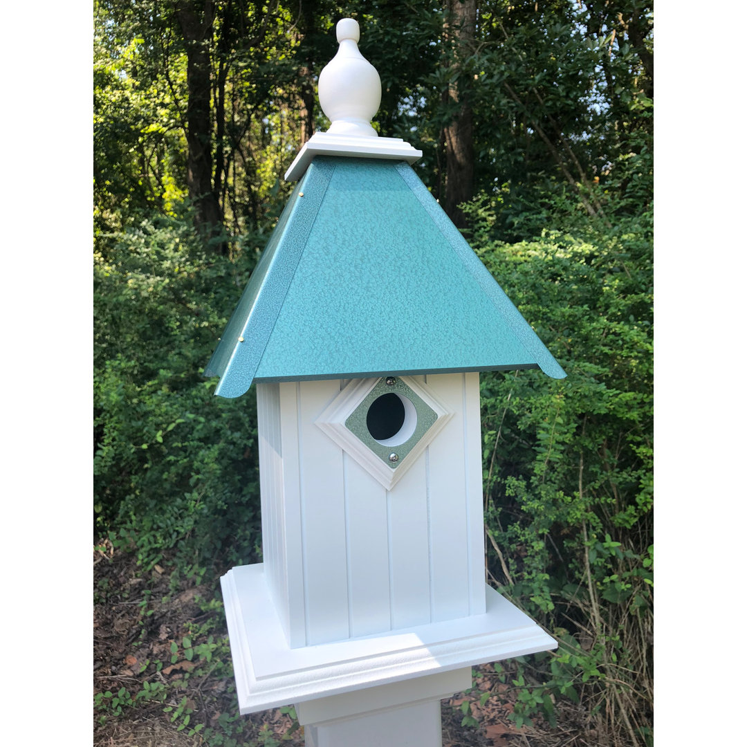 Fort Calhoun 22'' H x 13.25'' W x 13.25'' D Post Rust Resistant Birdhouse Alcott Hill® 