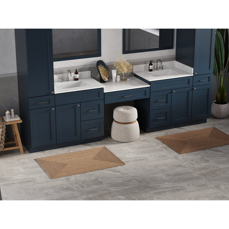 Ensemble de meuble-lavabo double 120 po Disar, Bleu