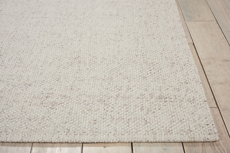Tapis de couleur sable noué à la main Tobiano, Rectangle 7 pi 9 po x 9 pi 9 po