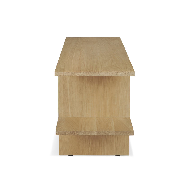 Kabuki Solid Wood End Table, Oak
