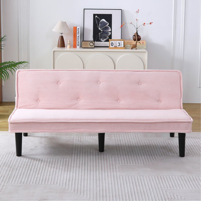 Ce canapé-lit en velours côtelé de 66 pouces peut s'adapter de manière flexible au salon, à l’appartement et à la chambre à coucher, et il peut basculer entre les deux formes confortables.