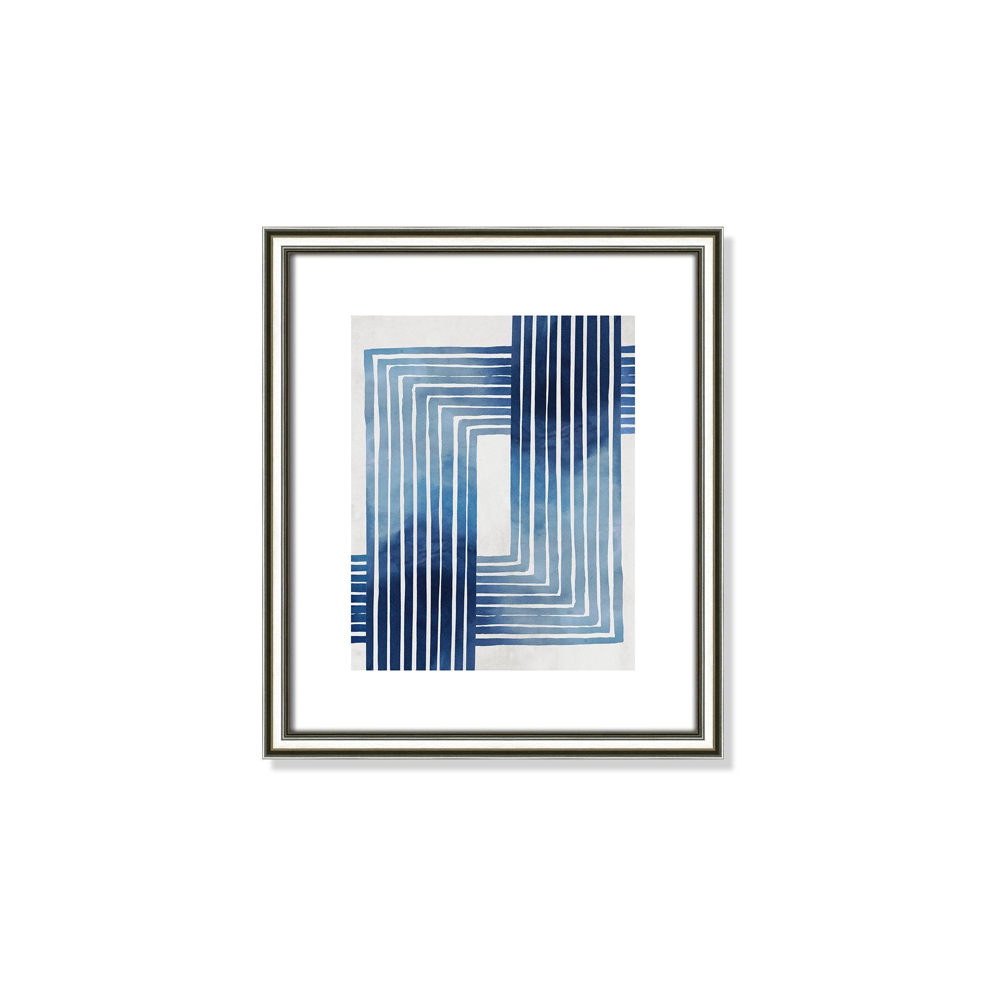 In Unison by Eva Watts - Painting Print, Silver Framed Paper, 15" H x 13" W x 0.88" D
