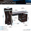Bureau d'ordinateur avec rangement Techni Mobile