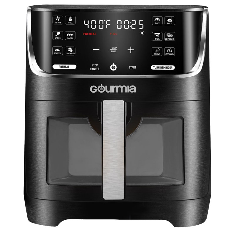 Gourmia Black/Silver 8 qt Programmable Digital Air Fryer
