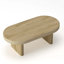 Table basse Mid-Century moderne cannelée ovale pour le salon, le bureau, la maison-505803849