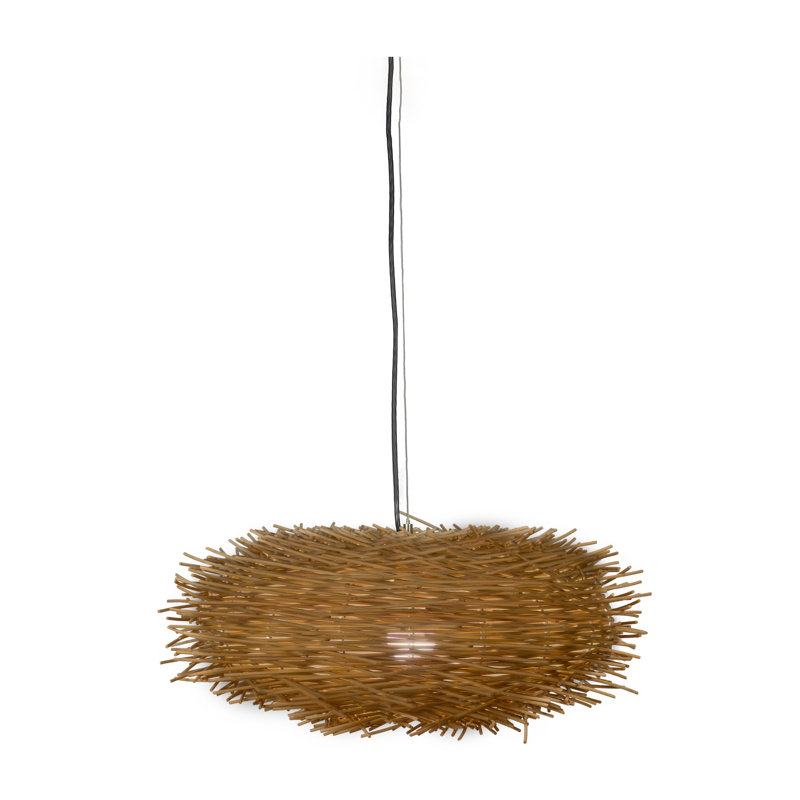 Luminaire suspendu sphère naturelle 1 lumière Ebeling
