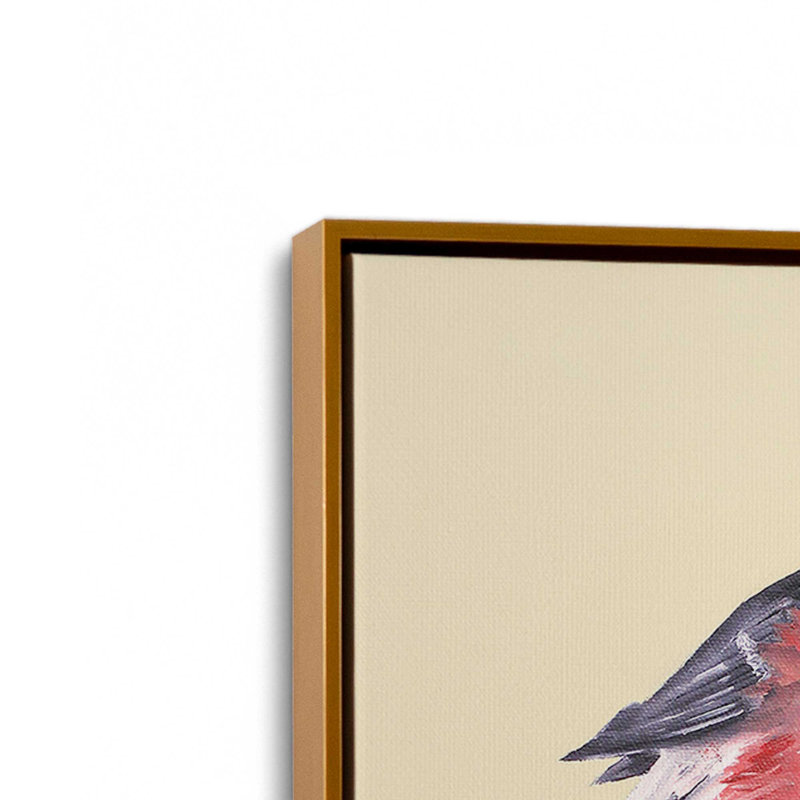 Estampe d'art « Perchés au passage de Dollybirds », H 13,25 po x l 9,25 po, Toile avec cadre doré poli