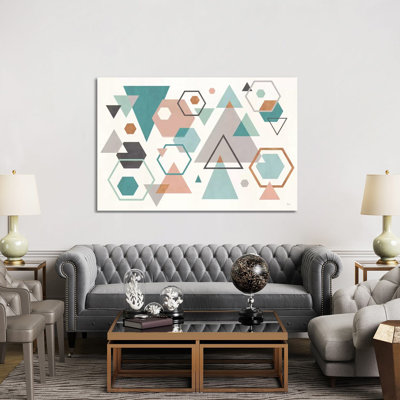 Abstract Geo I by Veronique Charron - Wrapped Canvas Print