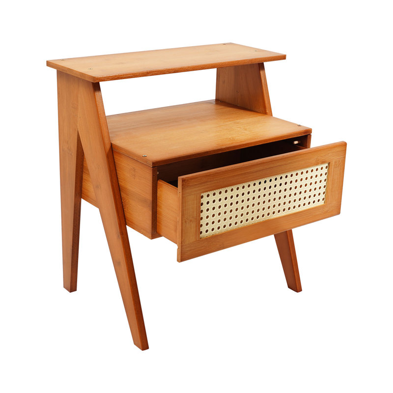 Sofa Side Table, Bedside Table With Drawer, Tawny