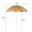 6.1ft Octagonal Thatch Beach Umbrella With Base And Adjustable Height