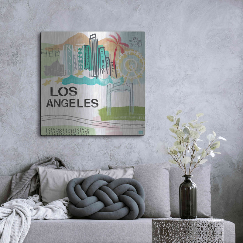 "Los Angeles" par Linda Woods, H 36 po x l 36 po