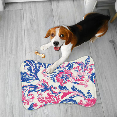 Preppy Western Art - 1 Piece Bone Shape Feeding Mat