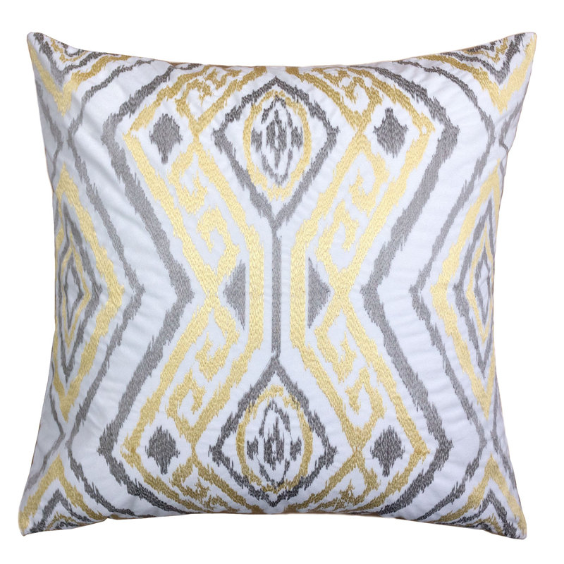  Square Velvet Pillow Cover & Insert, Yellow