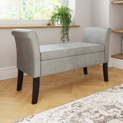 Laconia Chenille Upholstered Storage Bench