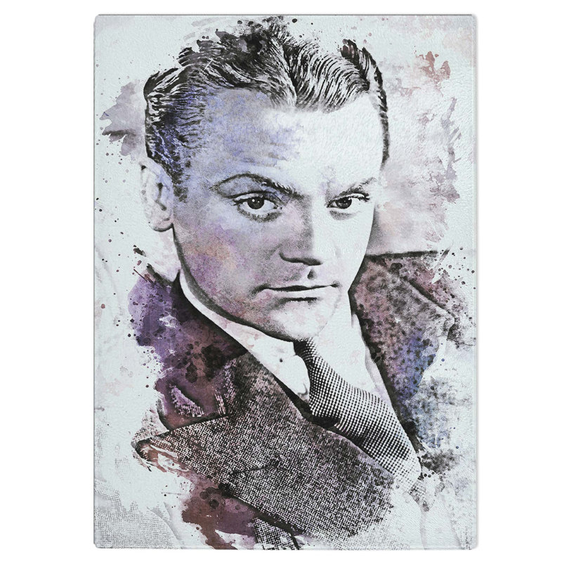 Glass James Cagney in Abstract Chopping Board, 39 cm W x 28.5 cm L