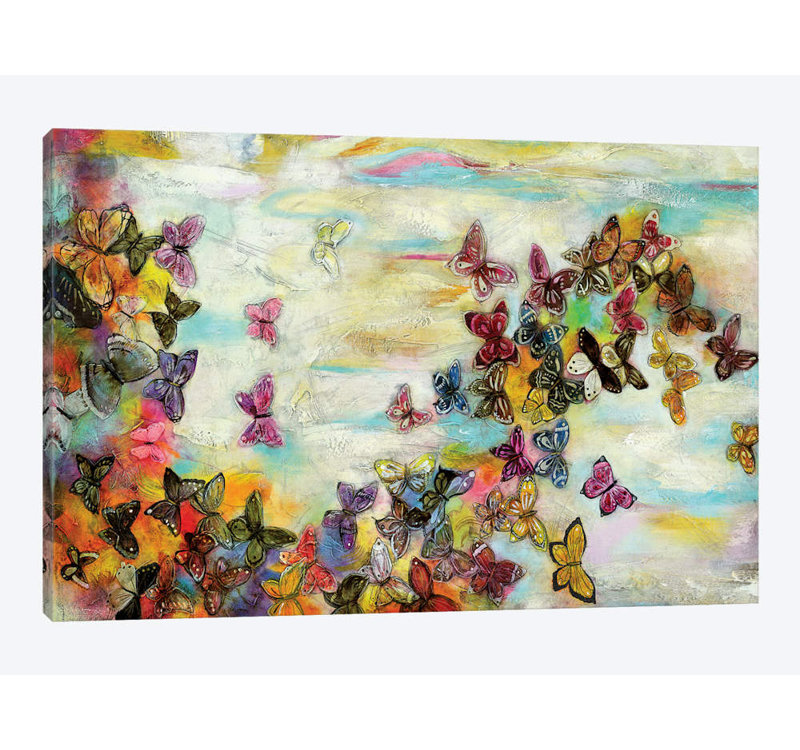 Mariposas II - impression sur toile tendue, H 18 po x l 26 po x P 1,5 po, Toile tendue