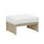 Fauteuil club d'extérieur en corde naturelle Driftbay avec coussin blanc et repose-pieds assorti