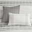 Ensemble d'édredon surdimensionné en jacquard de coton 6 pièces blanc / très grand gris-119417095