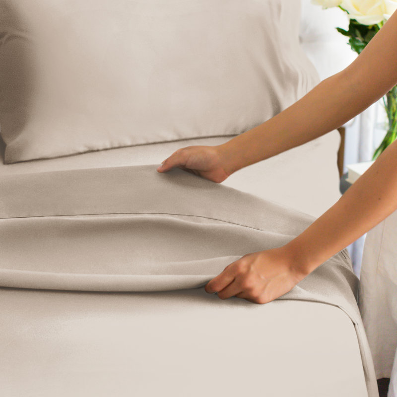 Queen Size Wheat Microfiber Deep Pocket Sheet Set