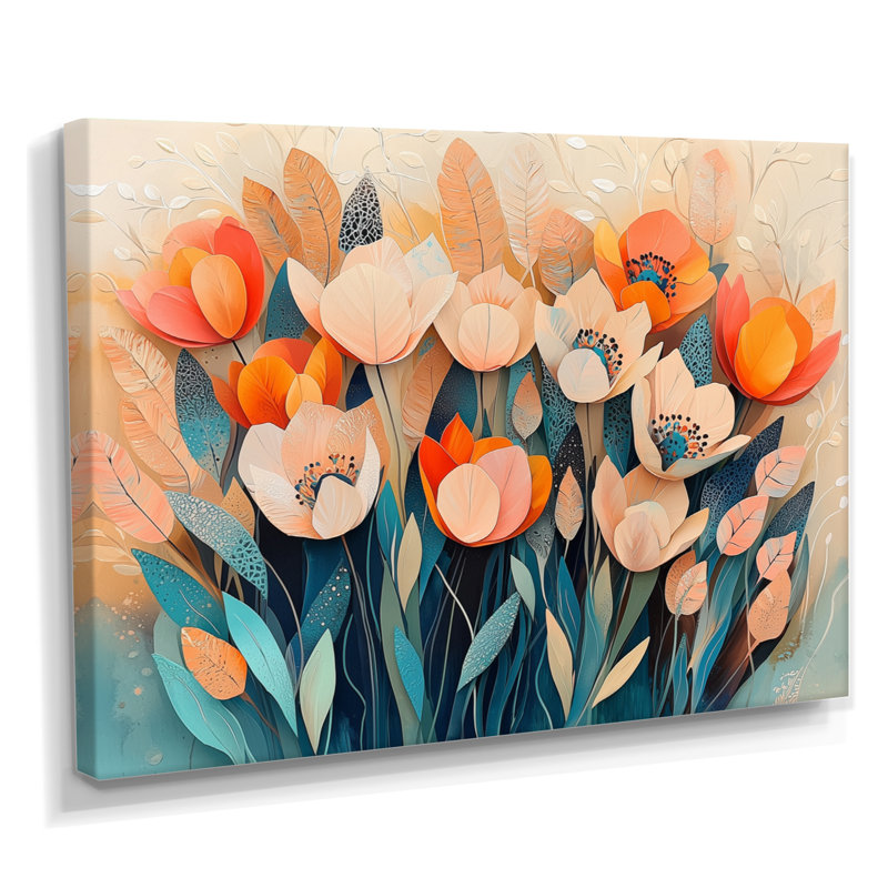 «Pastel Colors of Tulips Dream Fragments I», reproduction d'art sur toile Botanicals, Ne pas appliquer, Toile tendue