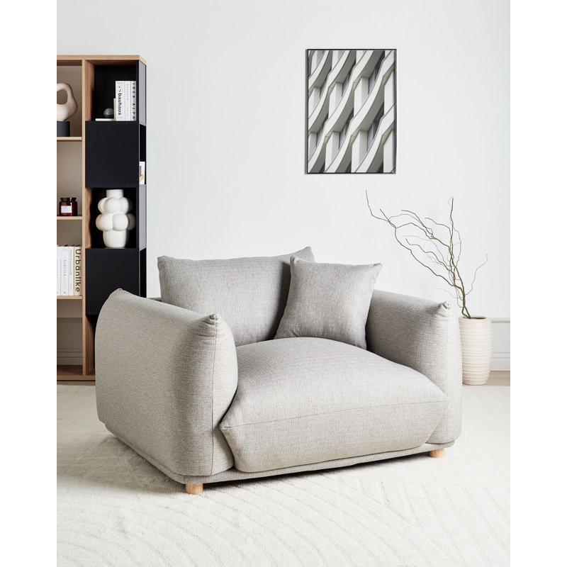 LUVOS Upholstered Armchair, Grey