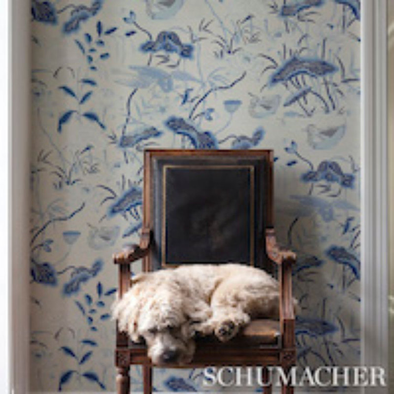 Lotus Garden Wallpaper, Porcelain