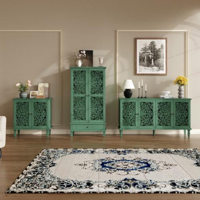 Armoire d'appoint Vintage, Vert antique