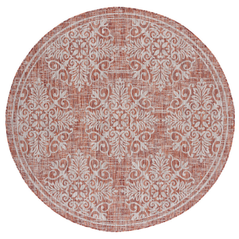 Tapis oriental d'intérieur / extérieur Ajna Performance, Rond 6 pi 7 po