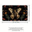 Ensemble de 3 tapis de salle de bain papillon noir brun pour décor de sorcière gothique