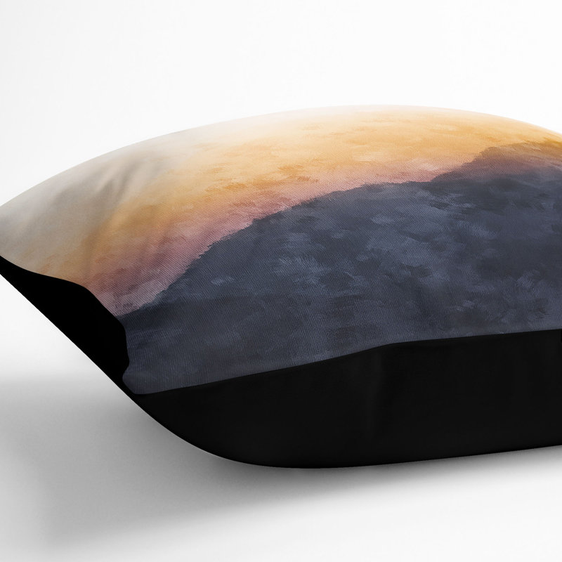 Abstract Square Cushion, 55cm H x 55cm W x 20cm D, Black