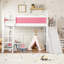 Lit mezzanine simple peu encombrant avec tablettes de rangement et glissière amovible