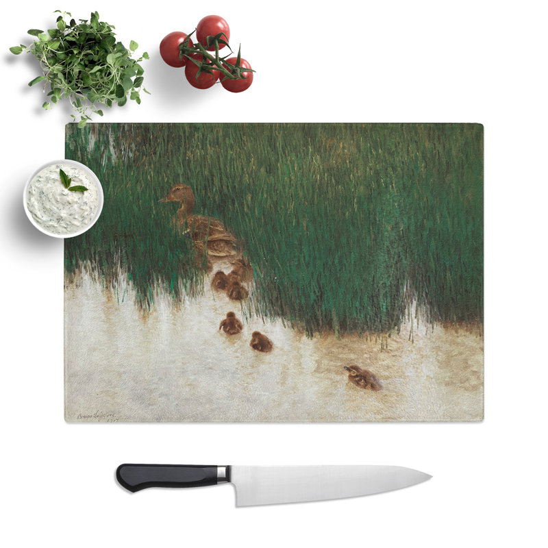 Duck Family by Bruno Liljefors Chopping Board, 20cm W x 28.5cm L
