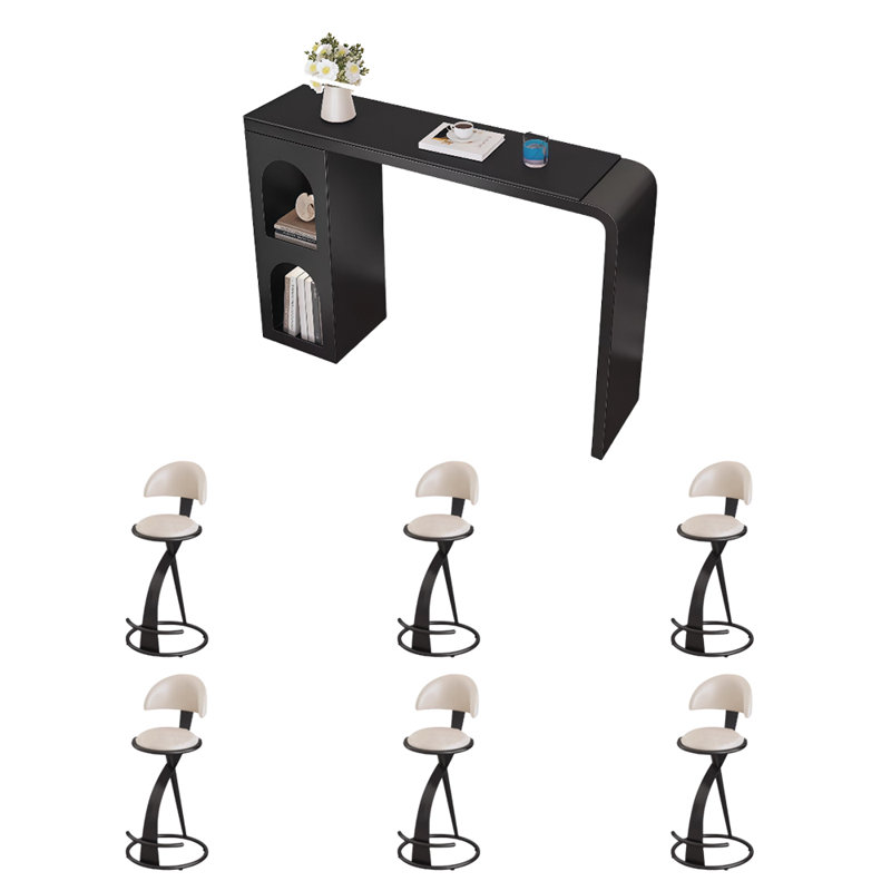 Hecker, Noir, H 41,3 po x L 70,8 po x l 15,7 po, Noir