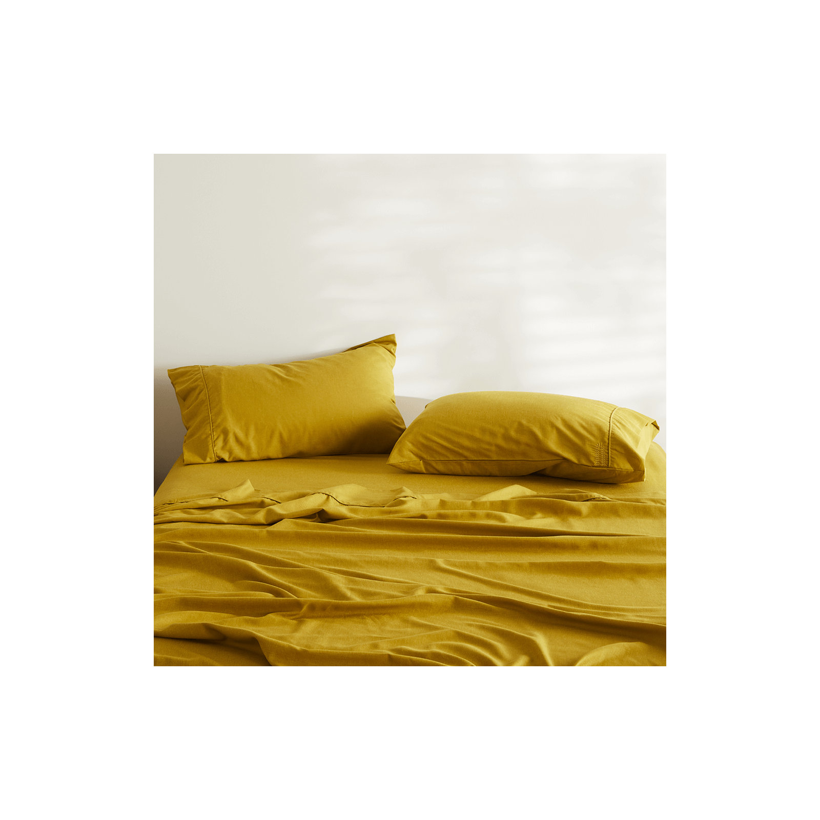 Signature Sateen Pillowcase, Full / Double Pillowcase + Pillowcases 2 Standard, Honey
