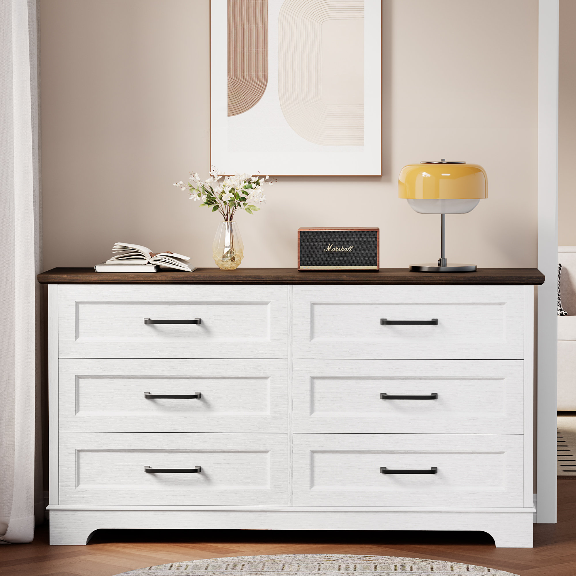 Ebern Designs 51" 6 Drawer Dresser