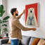 Polar Bear Portrait Modern - Wrapped Canvas-1149475589-1149475591
