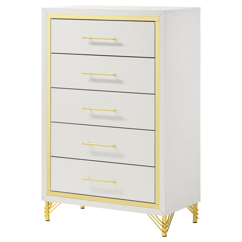 Chesney White 5-Drawer Chest