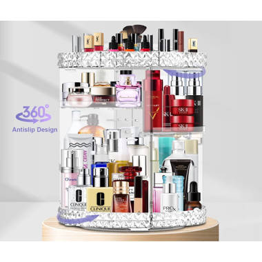 Machicote 3 Tier Acrylic Shelf Organizers Bathroom Counter Organizer Shelves for Makeup Accessories 3 Layers Rebrilliant