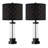 Annora 26" Crystal Table Lamp Set With Night Light And USB Ports
