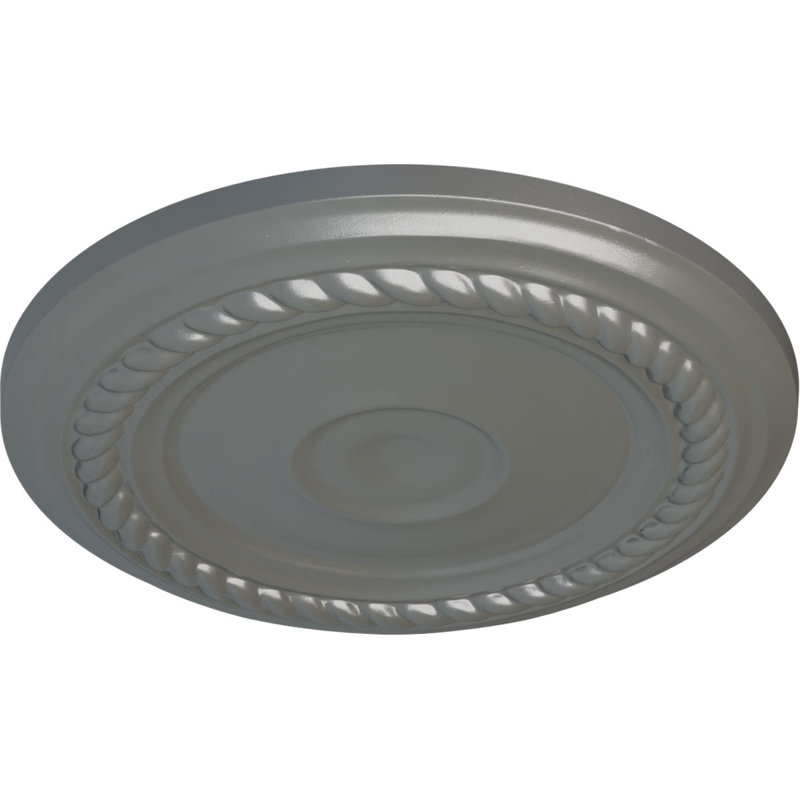Médaillon de plafond H 7,875 po x l 7,875 po Alexandria, Argent